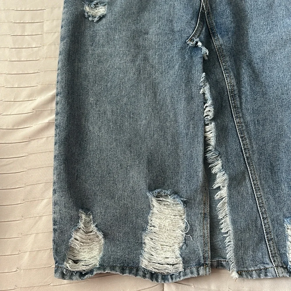 Denim long Skirt